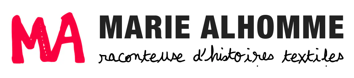 Logo Marie Alhomme, Textile Storyteller